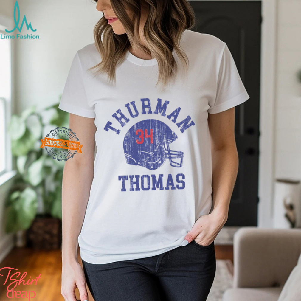 Thurman Thomas Buffalo Helmet Font Shirt Thurman Thomas Buffalo Helmet Font Shirt