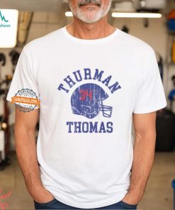 Thurman Thomas Buffalo Helmet Font Shirt