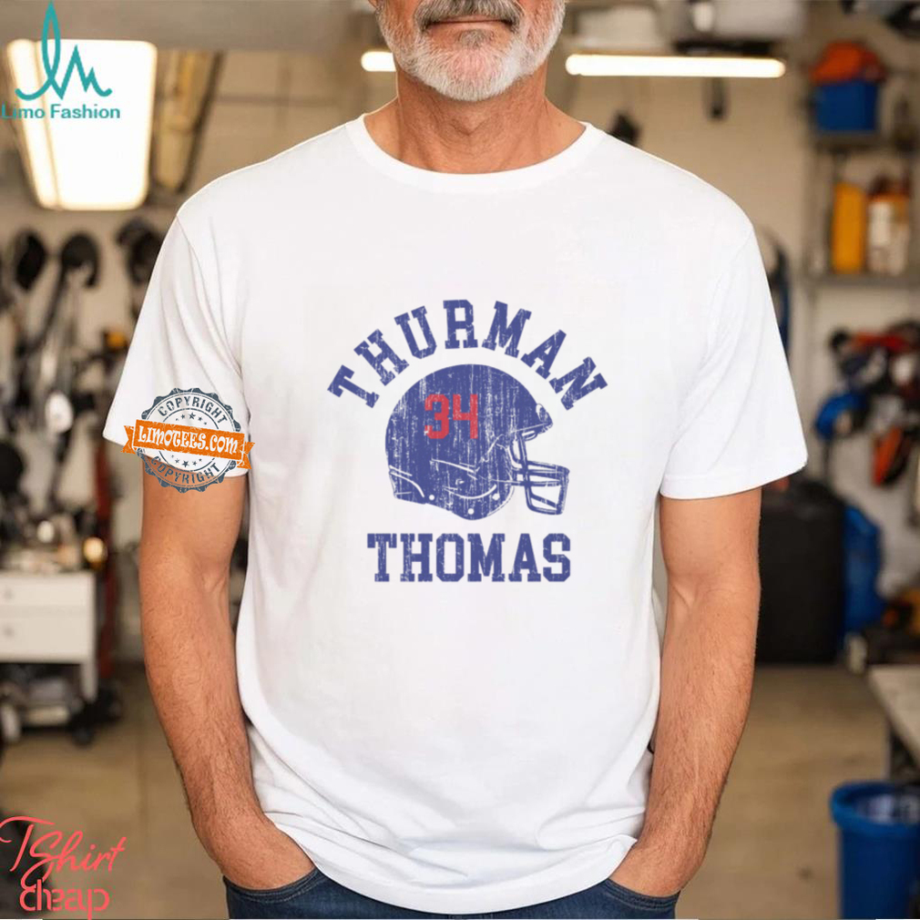 Thurman Thomas Buffalo Helmet Font Shirt Thurman Thomas Buffalo Helmet Font Shirt