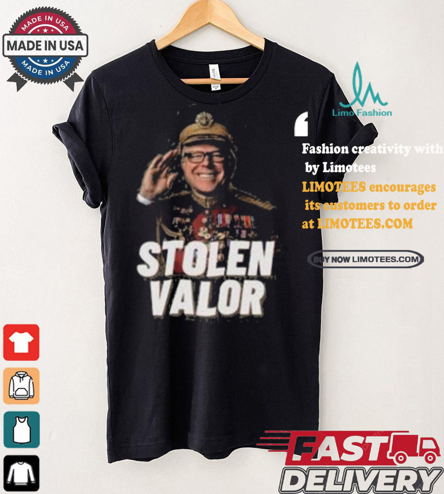 Tim Walz Stolen Valor Vice President Political Candidate Rally T shirt Tim Walz Stolen Valor Vice President Political Candidate Rally T shirt