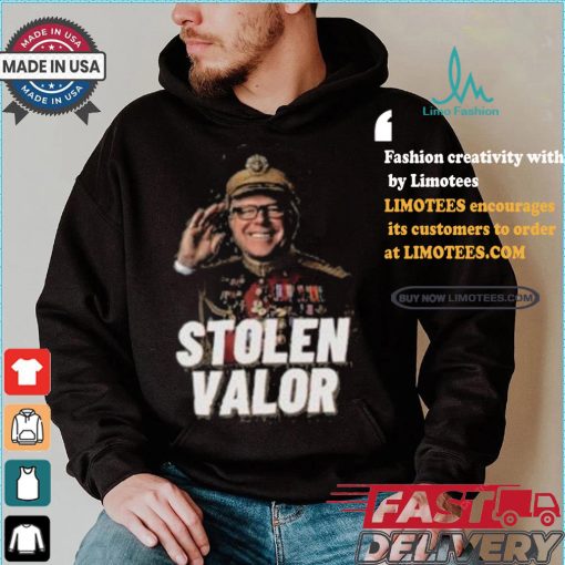 Tim Walz Stolen Valor Vice President Political Candidate Rally T shirt