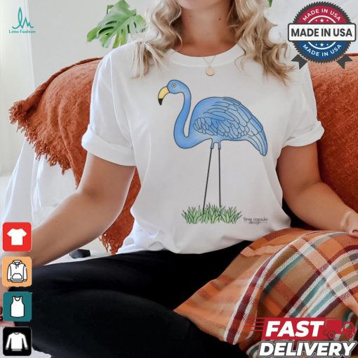 Time Capsule Design Blue Flamingo Shirt