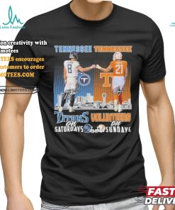 Titans Will Levis And Volunteers Navy Shuler On Saturdays And On Sundays Shirt, hoodie, sweater, long sleeve and tank top Titans Will Levis And Volunteers Navy Shuler On Saturdays And On Sundays Shirt