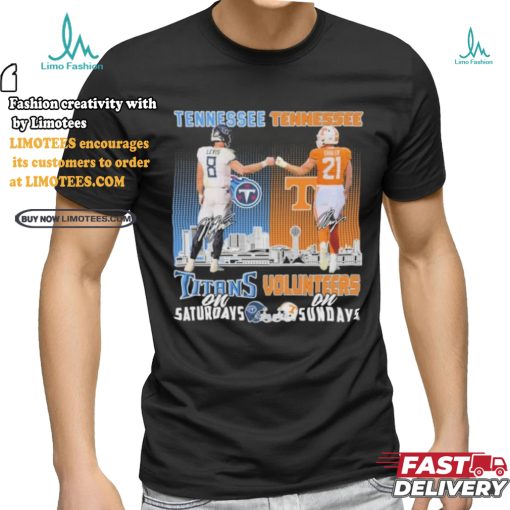 Titans Will Levis And Volunteers Navy Shuler On Saturdays And On Sundays Shirt