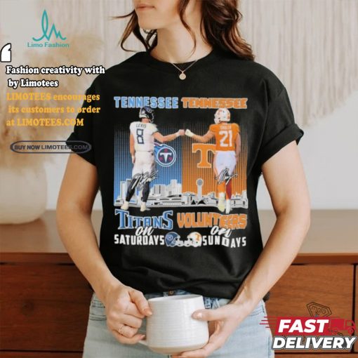 Titans Will Levis And Volunteers Navy Shuler On Saturdays And On Sundays Shirt