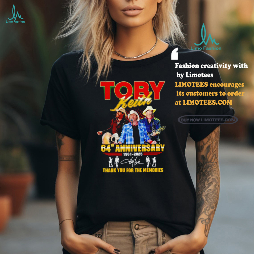 Toby Keith 64th Anniversary 1961 2025 thank you for the memories shirt Toby Keith 64th Anniversary 1961 2025 thank you for the memories shirt