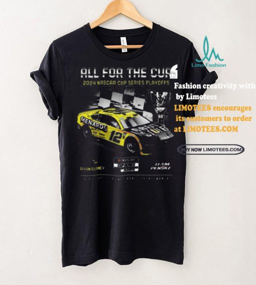 Top Men’s Ryan Blaney Team Penske Black 2024 NASCAR Cup Series Playoffs Menards T Shirt