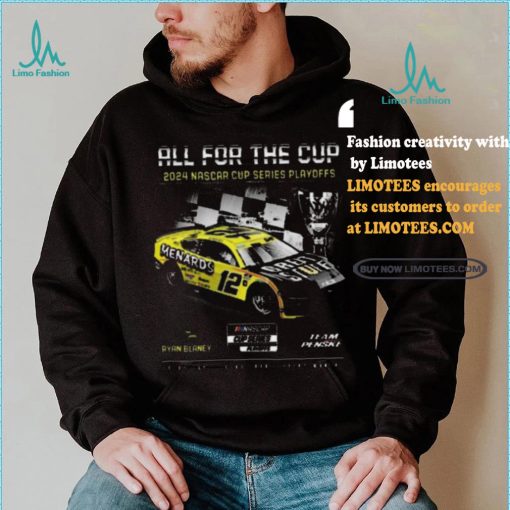 Top Men’s Ryan Blaney Team Penske Black 2024 NASCAR Cup Series Playoffs Menards T Shirt