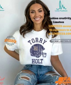 Torry Holt St. Louis Helmet Font Shirt
