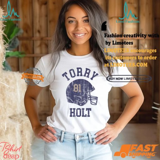 Torry Holt St. Louis Helmet Font Shirt