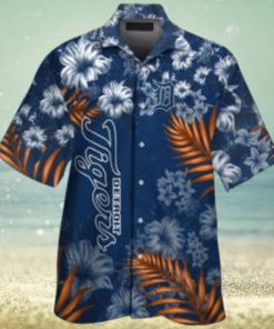 Tropical Flowers And Detroit Tigers Team Spirit Hawaiian Shirt