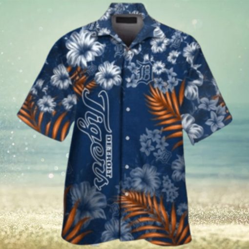 Tropical Flowers And Detroit Tigers Team Spirit Hawaiian Shirt