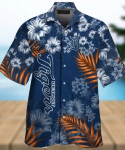 Tropical Flowers And Detroit Tigers Team Spirit Hawaiian Shirt