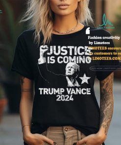 Trump Shot Trump Vance Justice is Coming T Shirt