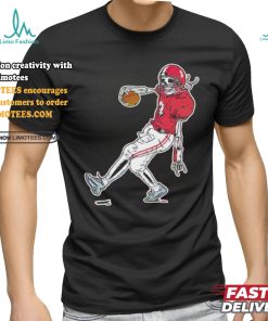 Tuck Fexas skeleton football dance shirt