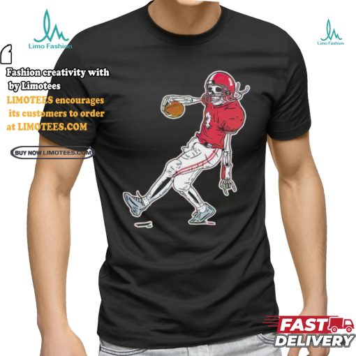 Tuck Fexas skeleton football dance shirt