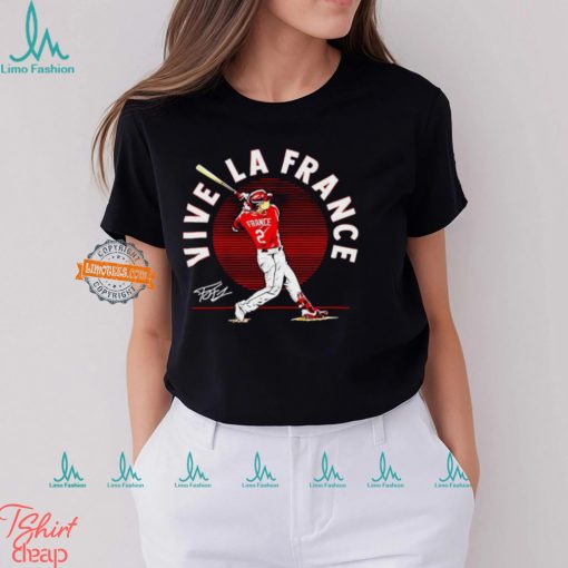 Ty France #2 Vive La France batting signature Cincinnati shirt