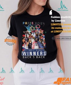 USA Basketball Men National Team Paris 2024 Olympic Games Winners Back 5 Back T Shirt