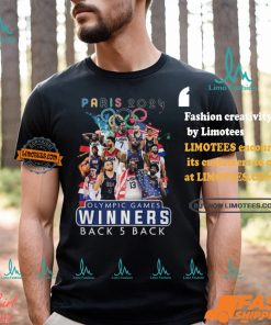 USA Basketball Men National Team Paris 2024 Olympic Games Winners Back 5 Back T Shirt