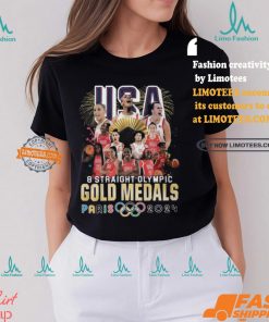 USA Basketball Women Team 8 Straight Olympic Gold Medals Paris 2024 T Shirt
