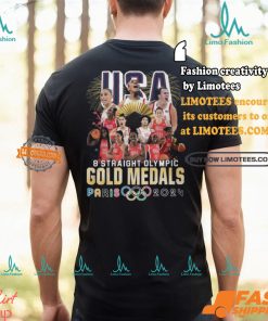 USA Basketball Women Team 8 Straight Olympic Gold Medals Paris 2024 T Shirt