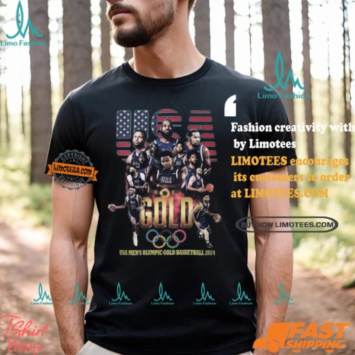USA Men’s Olympics Gold Basketball 2024 T Shirt