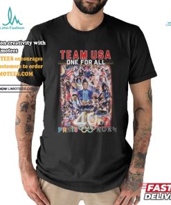 USA National Team One For All 40 Paris Olympic 2024 T Shirt
