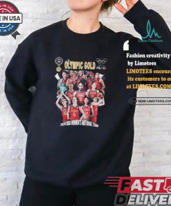 USA Women’s Olympic Gold Basketball 2024 Mineral Wash T Shirt