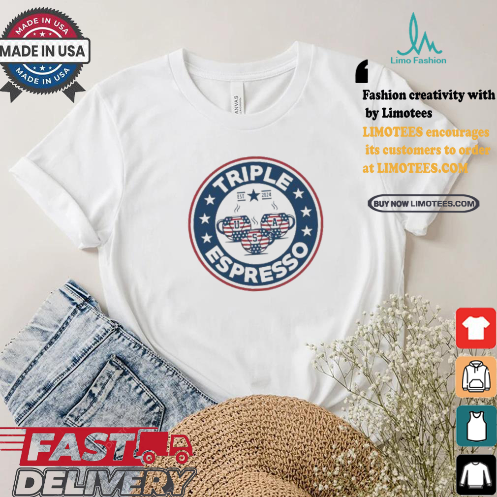USWNT Triple Espresso American flag 2024 logo shirt USWNT Triple Espresso American flag 2024 logo shirt