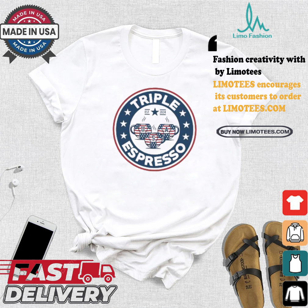 USWNT Triple Espresso American flag 2024 logo shirt USWNT Triple Espresso American flag 2024 logo shirt