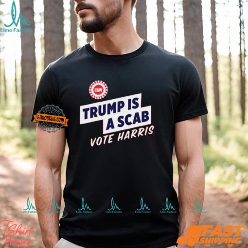 Uaw President Shawn Fain Trump Is A Scab Vote Harris T shirt
