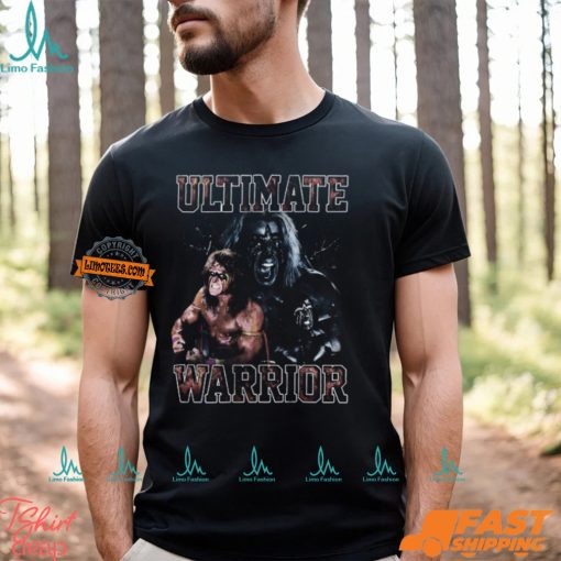 Ultimate Warrior Three Pose Flex Black T shirt