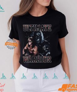 Ultimate Warrior Three Pose Flex Black T shirt