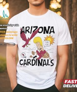 Unisex NFL x Homage x Beavis and Butt Head Ash Arizona Cardinals Tri Blend T Shirt