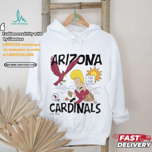 Unisex NFL x Homage x Beavis and Butt Head Ash Arizona Cardinals Tri Blend T Shirt