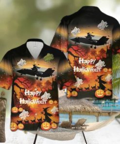 Us Air Force F 35 Happy Halloween Hawaiian Shirt