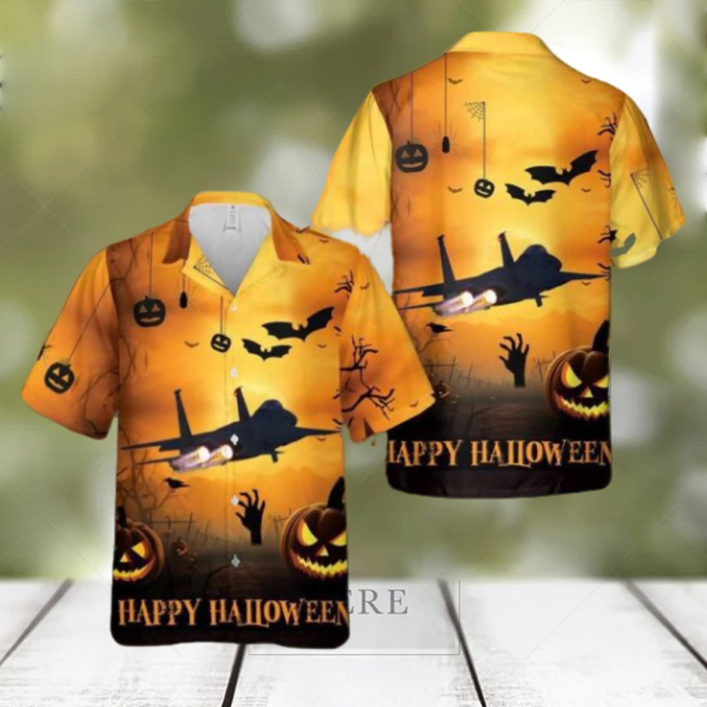 Us Air Force Massachusetts National Guard 104th Fighter Wing F 15 Halloween Hawaiian Shirt Us Air Force Massachusetts National Guard 104th Fighter Wing F 15 Halloween Hawaiian Shirt