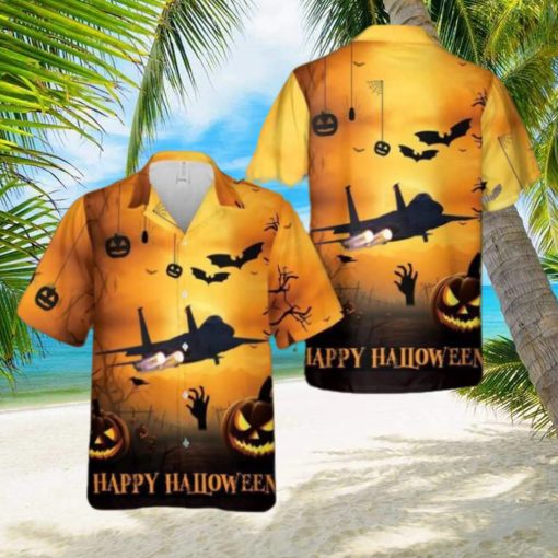 Us Air Force Massachusetts National Guard 104th Fighter Wing F 15 Halloween Hawaiian Shirt