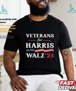Veterans for Harris walz 2024 vote tim walz Kamala Harris T shirt