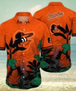 Vibrant Orioles Jungle Flora And Team Mascot Hawaiian Shirt