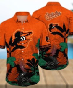 Vibrant Orioles Jungle Flora And Team Mascot Hawaiian Shirt