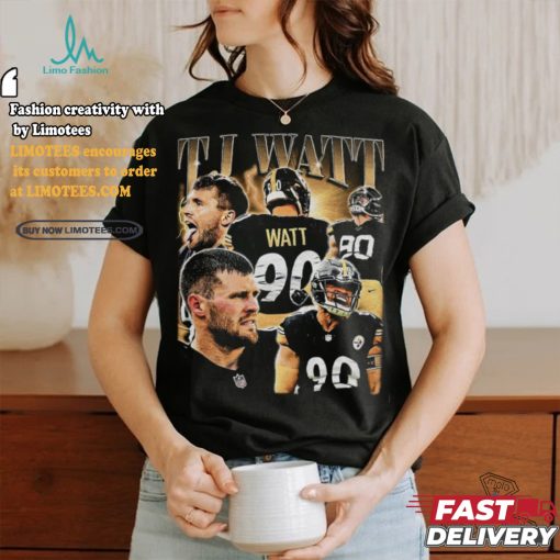 Vintage 90s Graphic Style TJ Watt T Shirt