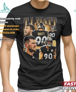 Vintage 90s Graphic Style TJ Watt T Shirt