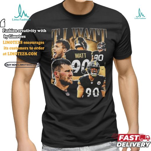 Vintage 90s Graphic Style TJ Watt T Shirt