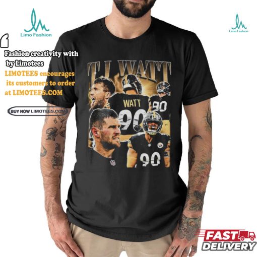 Vintage 90s Graphic Style TJ Watt T Shirt