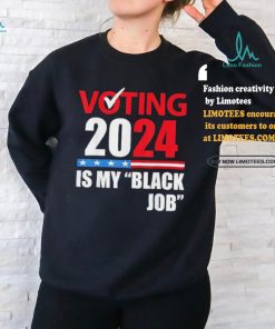 Vintage mens voting is my black job 2024 election t shirts