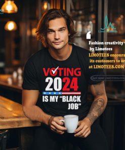 Vintage mens voting is my black job 2024 election t shirts