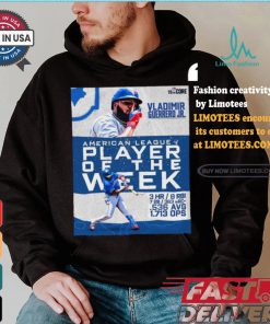 Vladimir Guerrero Jr AL Player Of The Week 3 hr 8 rbi 7 2b 363 wRC .536 avg 1.713 ops shirt