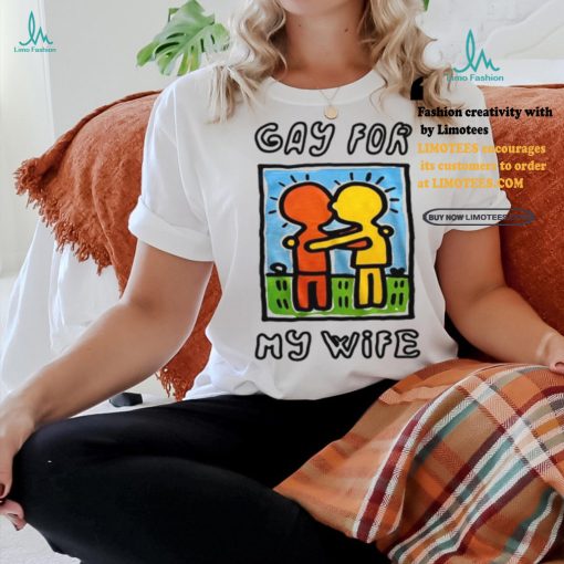 Waveygoodsco Gay For My Wife Shirt