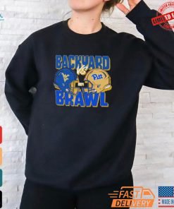 West Virginia Mountaineers Vs Pittsburgh Panthers 2024 Backyard Brawl Helmet Matchup Shirt